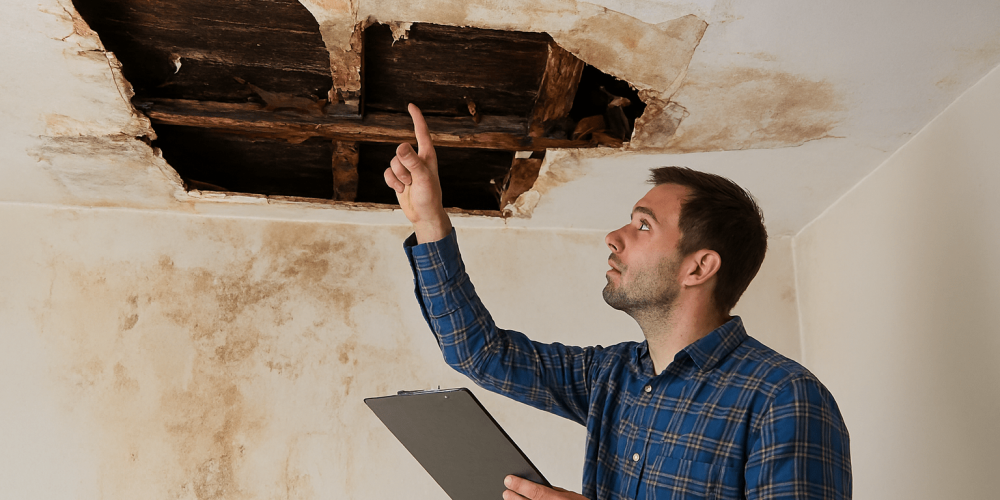 Florida residential street view with homes, driveways, trees, and morning sunlight—ideal for insurance claim context